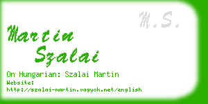 martin szalai business card